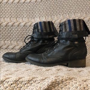 Steve Madden fold over combat/moto boot